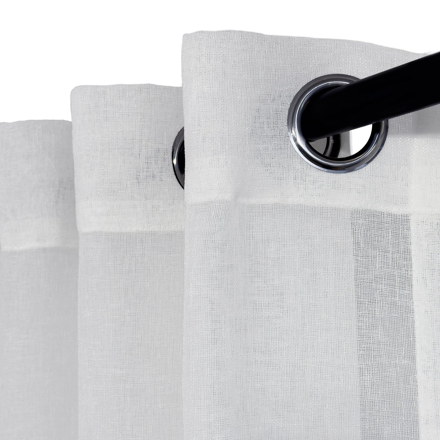 Premium Palma Chalk Sheer Eyelet Curtain