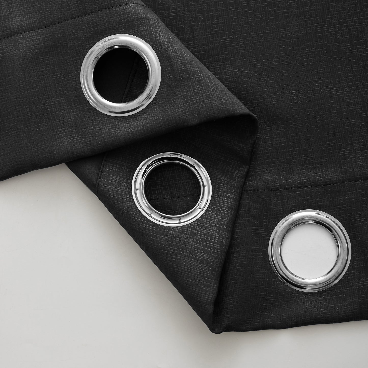 Black Pattern Eyelet Curtain