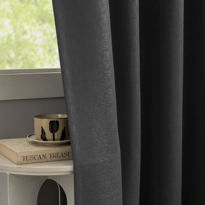 Black Pattern Eyelet Curtain