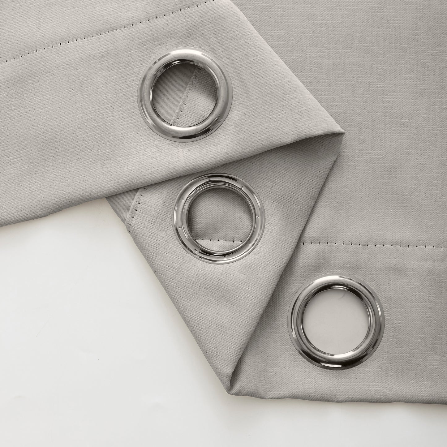 Grey Pattern Eyelet Curtain