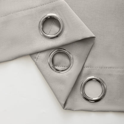 Grey Pattern Eyelet Curtain