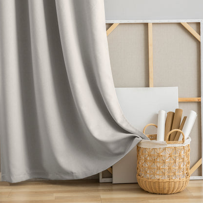 Grey Pattern Eyelet Curtain