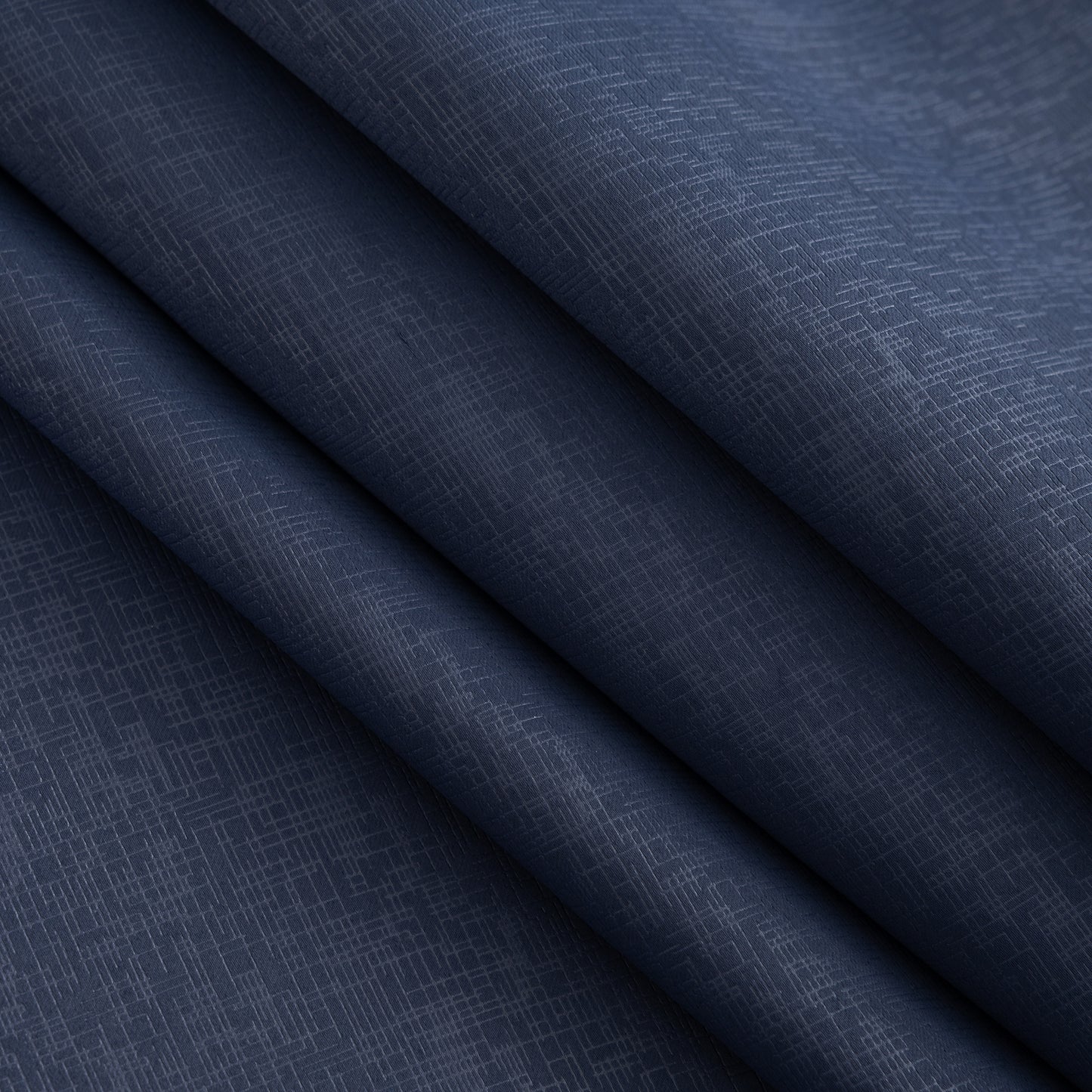Navy Pattern Eyelet Curtain