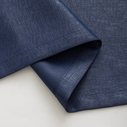 Navy Pattern Eyelet Curtain