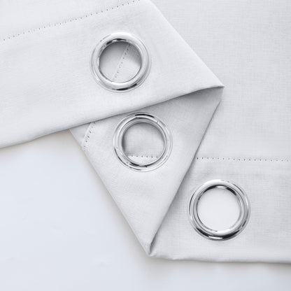 White Pattern Eyelet Curtain