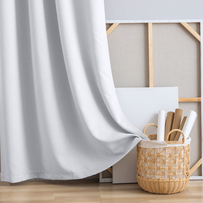 White Pattern Eyelet Curtain