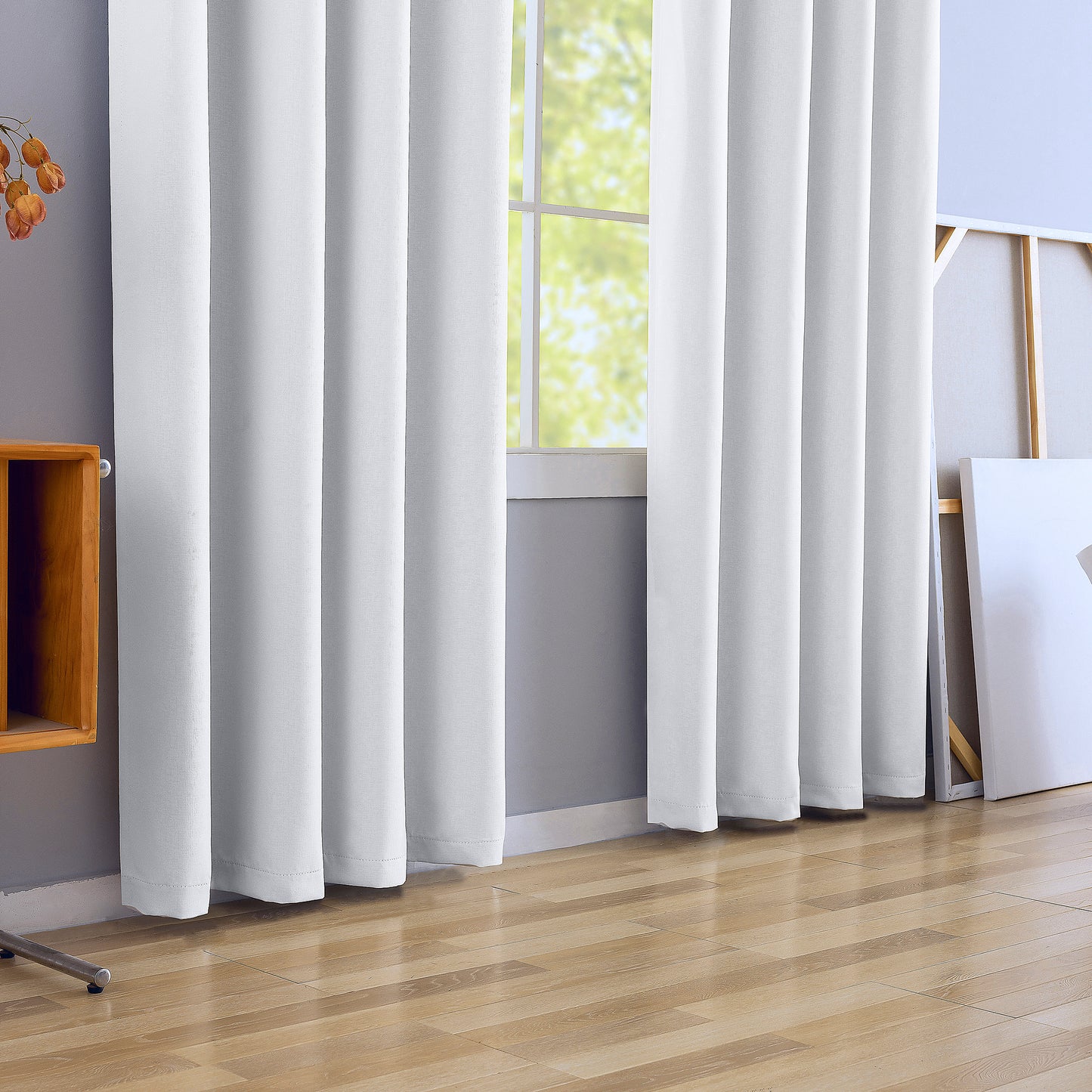 White Pattern Eyelet Curtain