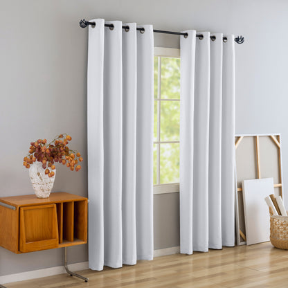White Pattern Eyelet Curtain