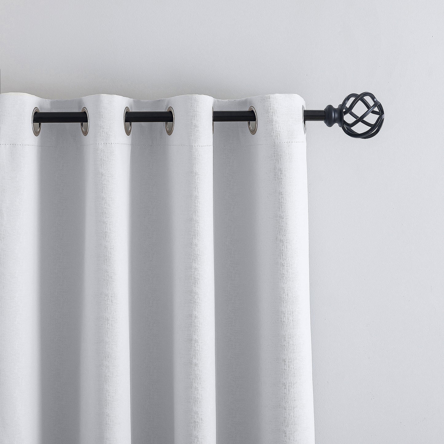 White Pattern Eyelet Curtain