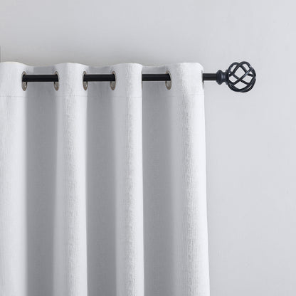 White Pattern Eyelet Curtain