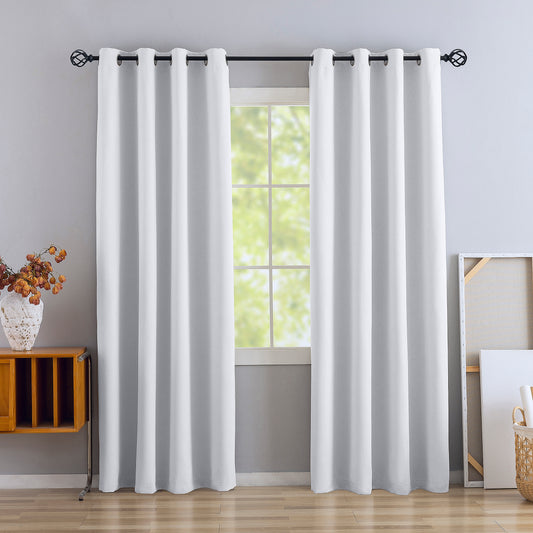 White Pattern Eyelet Curtain