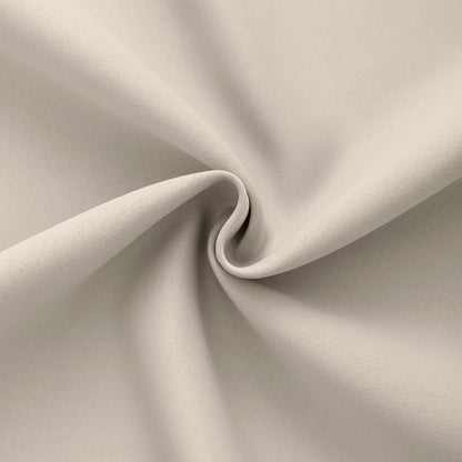Beige Plain Eyelet Curtain