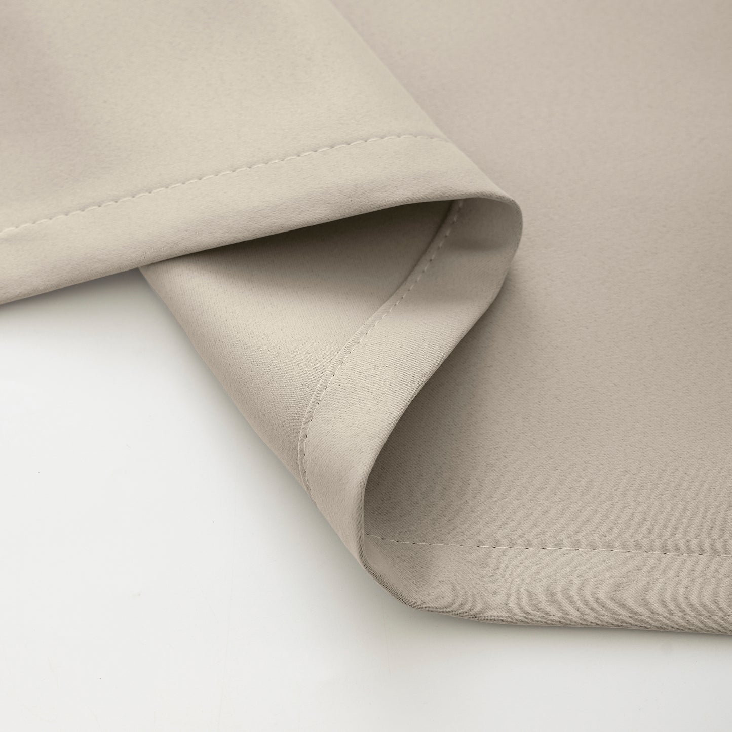 Beige Plain Eyelet Curtain