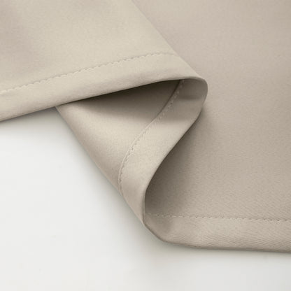 Beige Plain Eyelet Curtain