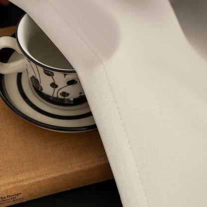 Beige Plain Eyelet Curtain