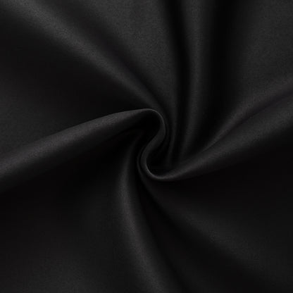 Black Plain Eyelet Curtain