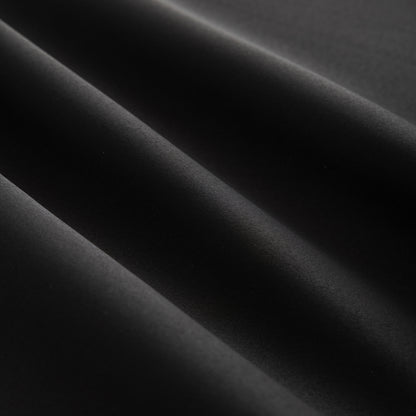 Black Plain Eyelet Curtain