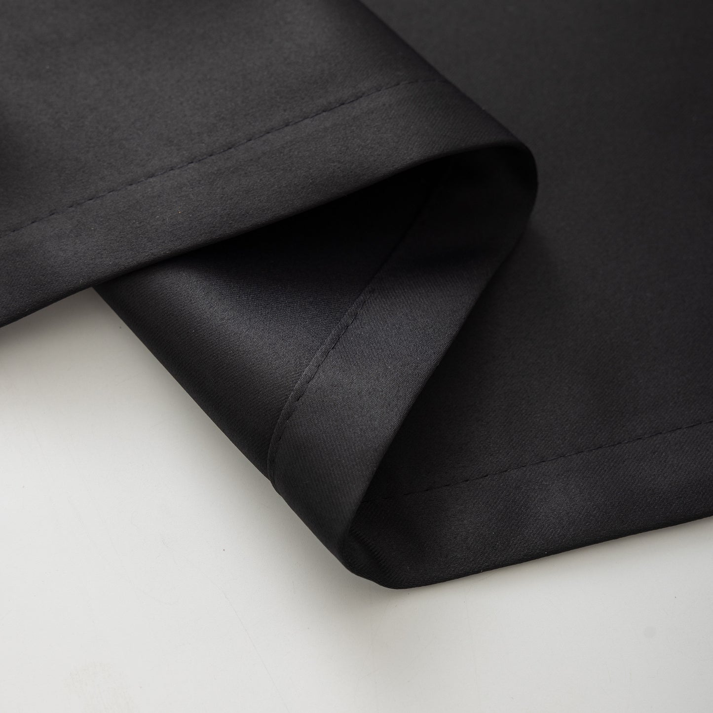 Black Plain Eyelet Curtain