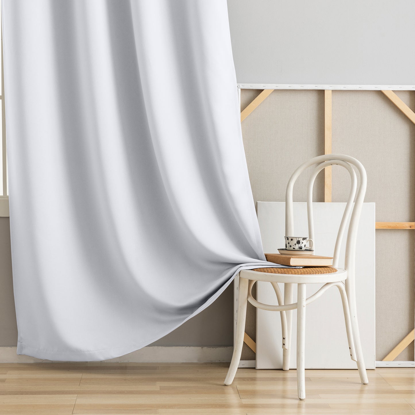 White Plain Eyelet Curtain