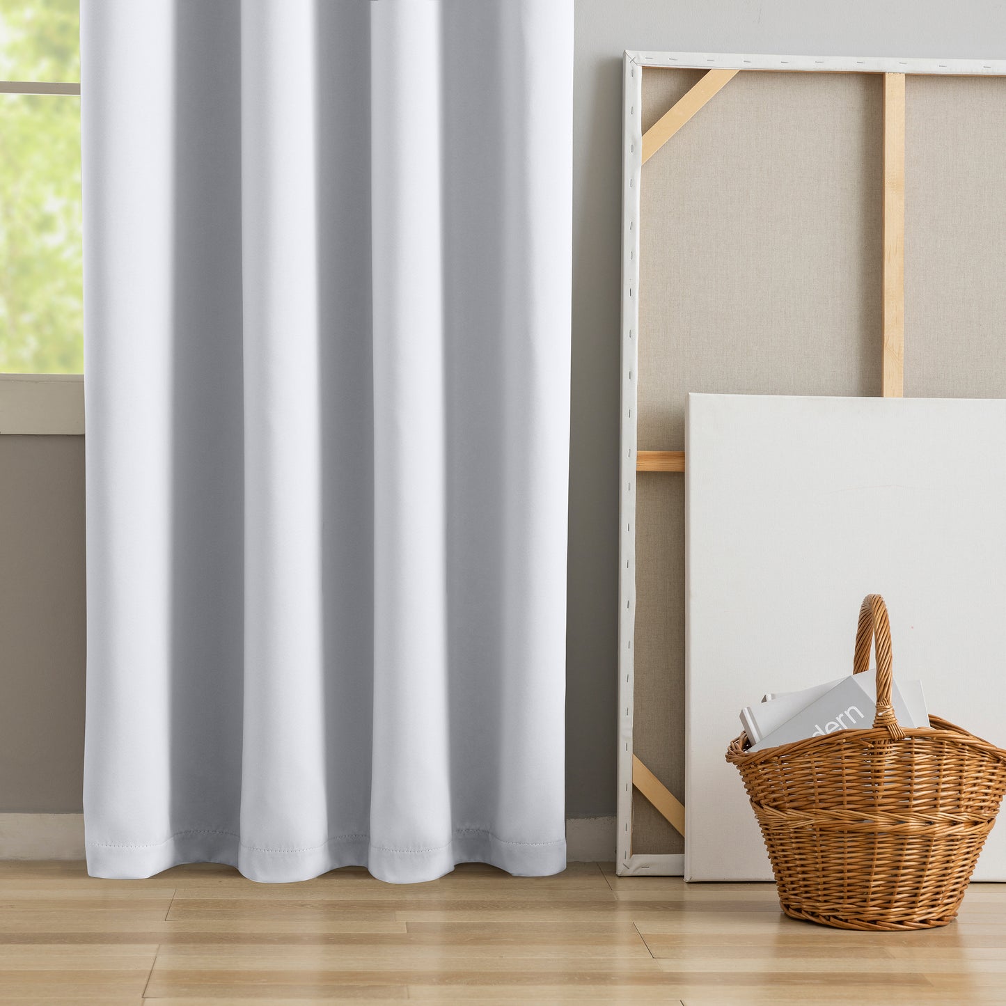 White Plain Eyelet Curtain