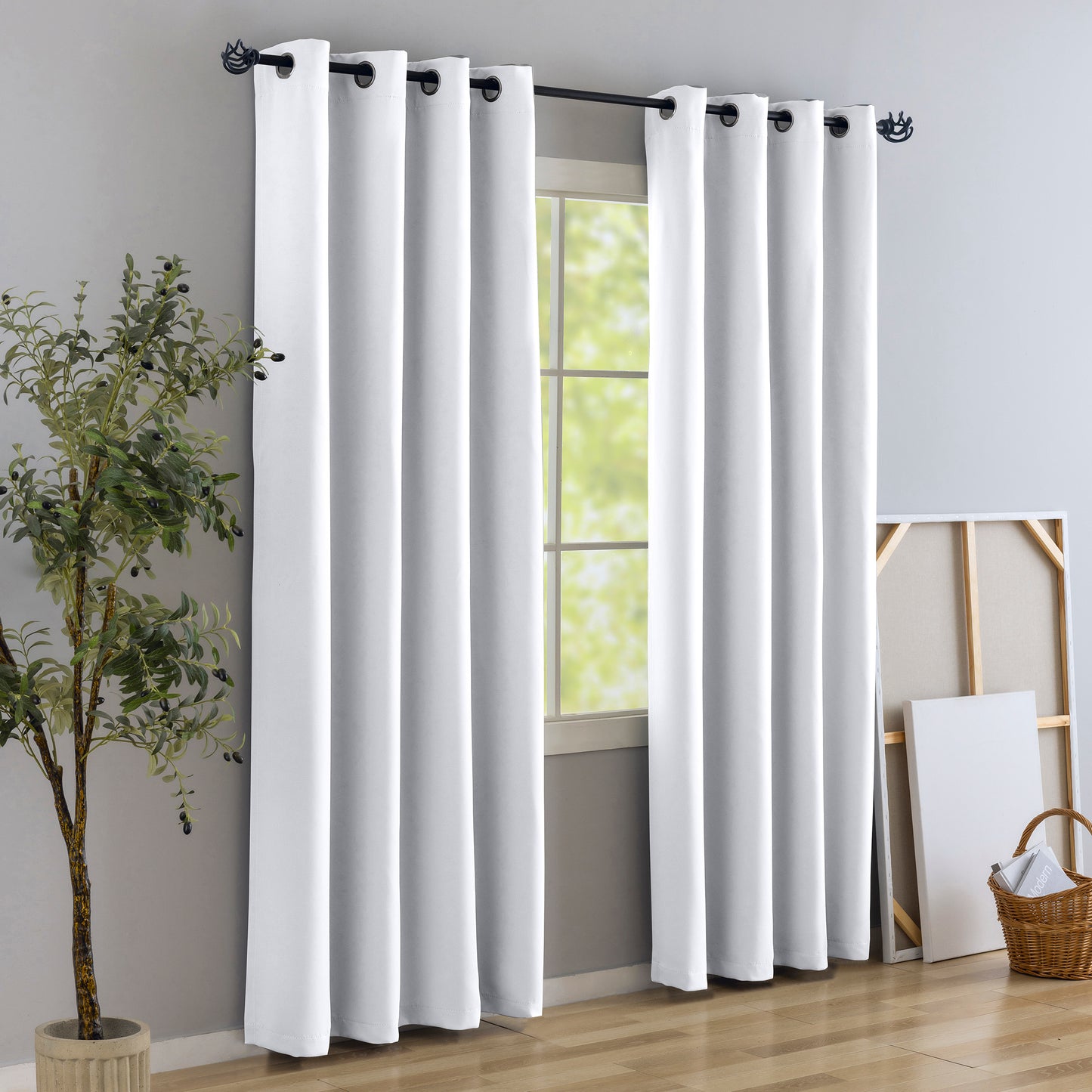 White Plain Eyelet Curtain