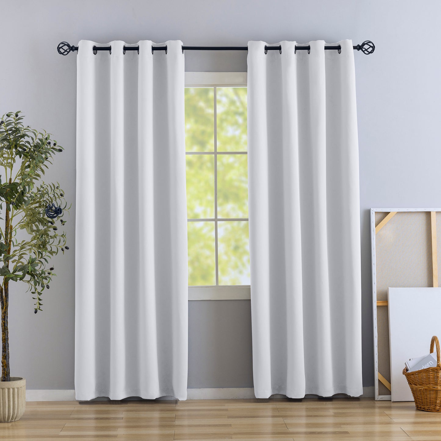 White Plain Eyelet Curtain