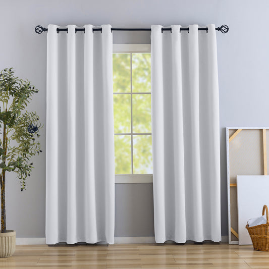 White Plain Eyelet Curtain